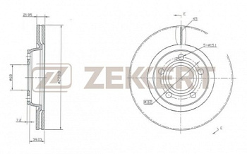 Диск торм VAG A4/A6/PASSAT B5 -99 пер ZEKKERT DF2806=654810