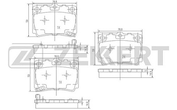 Колодки торм MITSUBISHI PAJERO зад ZEKKERT GDB3239