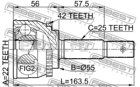 ШРУС NISSAN ALMERA/SUNNY наружн HDK