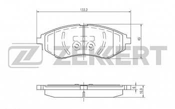 Колодки торм CHEVROLET AVEO/COBALT(+abs) пер ZEKKERT GDB3330=SP1158