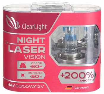 Автолампа H4 CLEARLIGHT (+200% ПАРА)