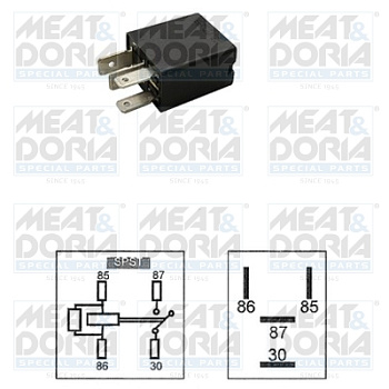 Реле монтажное универс MEAT&DORIA 30А 12V