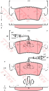 Колодки торм VW TOUAREG/Q7/CAYENNE зад TRW GDB1672