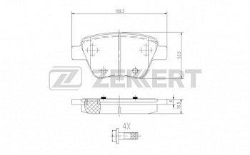 Колодки торм VAG OCTAVIA II/TOURAN/CADDY зад ZEKKERT GDB1841