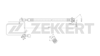 Шланг торм NISSAN X-TRAILT T31 задн лев ZEKKERT