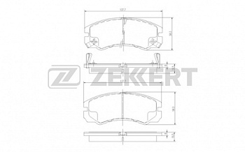 Колодки торм OPEL FRONTERA A пер ZEKKERT GDB3162=GDB1186=242522