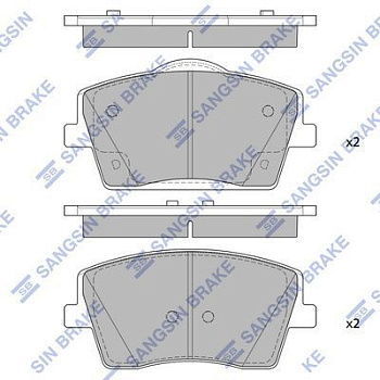 Колодки торм GEELY TUGELLA/VOLVO XC40 19- пер SANGSIN