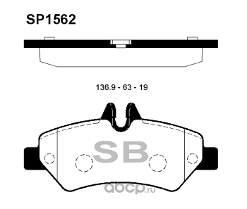 Колодки торм MB SPRINTER/VW CRAFTER зад SANGSIN GDB1697