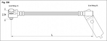 Шланг торм FORD TRANSIT 00-06 пер лев K&K 8525138=1987481046