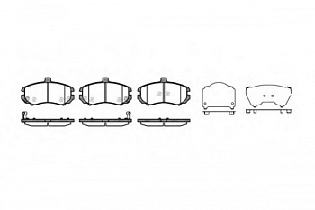 Колодки торм HYUNDAI ELANTRA пер RH GDB3431=2119402