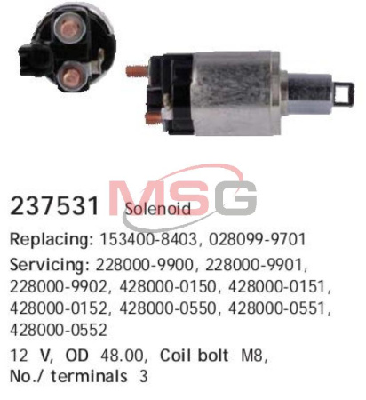 Реле втягивающее TOYOTA CARGO