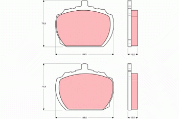 Колодки торм FORD TRANSIT 86-91 пер TRW GDB340