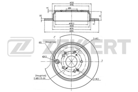Диск торм GW HOVER H6 задн ZEKKERT