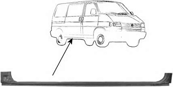 Порог VW T4 под сдвижную дверь POTRYKUS