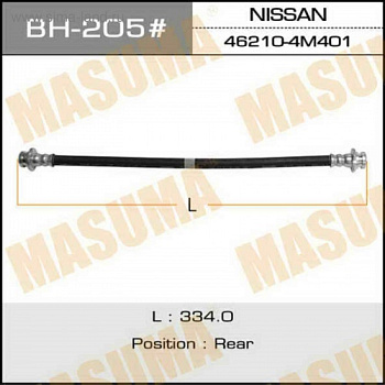 Шланг торм NISSAN ALMERA B10 зад прав MASUMA