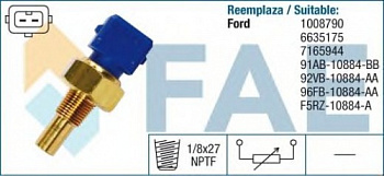 Датчик темп. ОЖ FORD TRANSIT 91-00 FAE