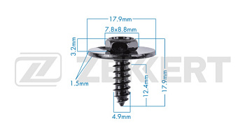 Пистон BMW ZEKKERT (саморез защиты)