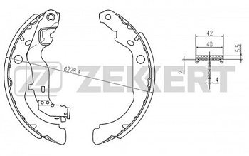 Колодки торм RENAULT DUSTER/KAPTUR/TERRANO 4WD зад ZEKKERT