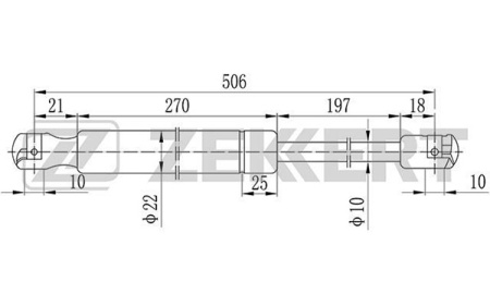 Амортизатор багажника OPEL ZAFIRA B ZEKKERT