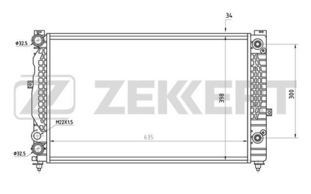 Радиатор ОЖ VAG B5 ALL ZEKKERT