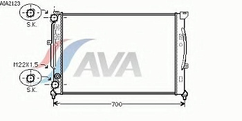 Радиатор ОЖ VAG B5/A4 AVA