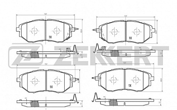 Колодки торм SUBARU FORESTER пер ZEKKERT GDB3372