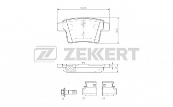 Колодки торм FORD MONDEO III зад ZEKKERT GDB1665=2114910