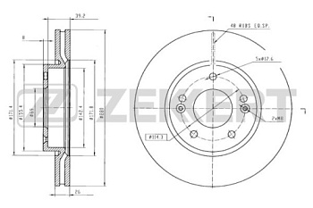 Диск торм KIA CERATO/SPORTAGE/TUCSON пер ZEKKERT DF4283