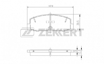 Колодки торм MAZDA 6/323 зад ZEKKERT GDB3311
