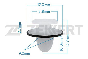 Пистон FORD/CITROEN/PEUGEOT/RENAULT ZEKKERT (обшивок)
