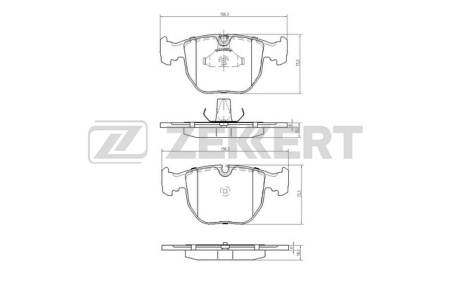 Колодки торм BMW X5 E53 пер ZEKKERT GDB1261=259600