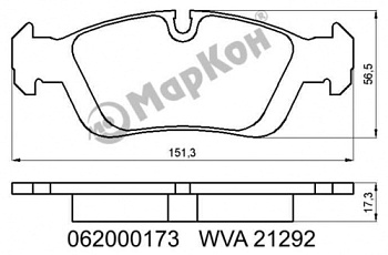 Колодки торм BMW E36/E46 пер МАРКОН GDB1348=238440
