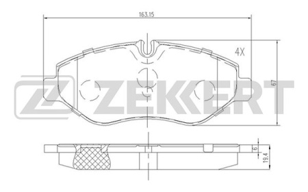 Колодки торм IVECO DAILY 06- пер ZEKKERT GDB1747 (спарка)
