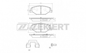 Колодки торм VW POLO RUS 11- пер ZEKKERT GDB2027