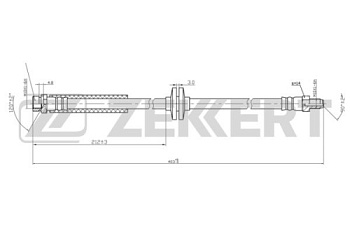 Шланг торм MAZDA 3 BK/BL/VOLVO S40 04- задн ZEKKERT