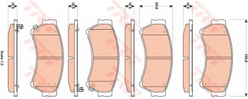 Колодки торм MAZDA 6 07- пер TRW GDB3501