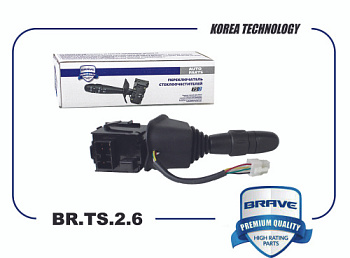 Переключатель подрулевой CHEVROLET LANOS лев поротоников + света BRAVE (-птф)