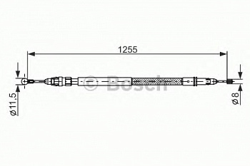 Трос ручника CITROEN/PEUGEOT BOSCH 9039128=BC762