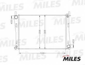 Радиатор ОЖ FORD FUSION/FIESTA MILES