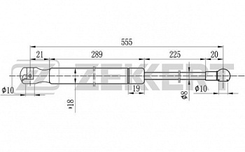 Амортизатор багажника FORD MONDEO II ZEKKERT