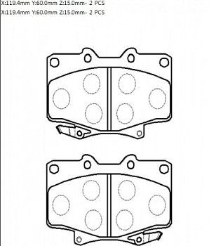 Колодки торм TOYOTA LC80/HI-LUX пер HSB GDB1154=242904=GDB3428 (+PFK208)
