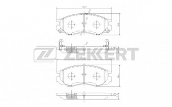 Колодки торм SHUANGHUAN SCEO/MITSUBISHI L200/L300/L400 пер ZEKKERT GDB1286=258300=D6081
