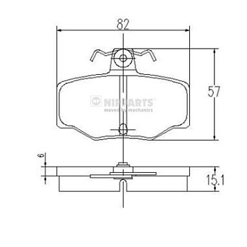 Колодки торм NISSAN ALMERA N16 зад NIPPARTS GDB3092