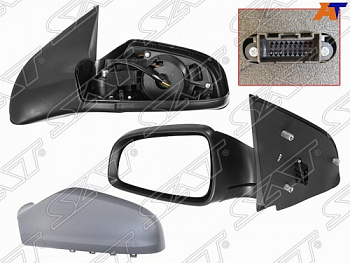 Зеркало OPEL ASTRA H 04-10 прав электро + обогрев + грунт SAT (5 контактов)